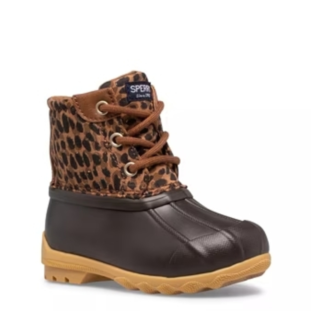 🆕️Sperry Kids Leopard Print Boots - Brown and Tan